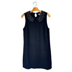 Vivienne Tam Dress‎ Women Medium Black Peter Pan Jeweled Collar A Line Cocktail